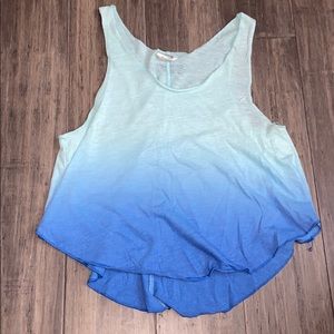 blue flowy tank top form pink